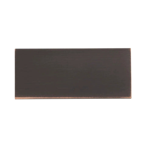 Oil Rubbed Bronze Edge Pull Cabinet Handle With Three Inch Center To Center Mounting And Overall Length Of Three And Three Quarters Inches Contemporary Minimalist Flat Panel Kitchen Drawer Pull 1 Pack front view