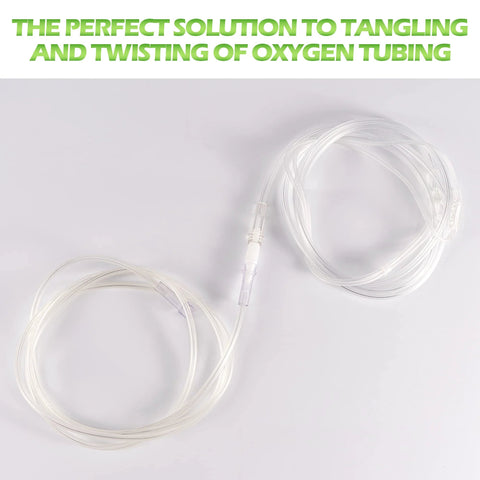 IOOYIFLE oxygen tubing with swivel connectors, clear tubing, male-to-male, 10-piece set