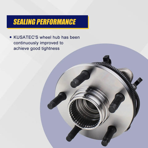 Front Wheel Bearing And Hub Assembly Fits Right In For 1998 To 2000 Ford Ranger And 1998 To 1999 Mazda B4000 4WD With ABS 5 Lug Bolts Model 515027 Replacement top view