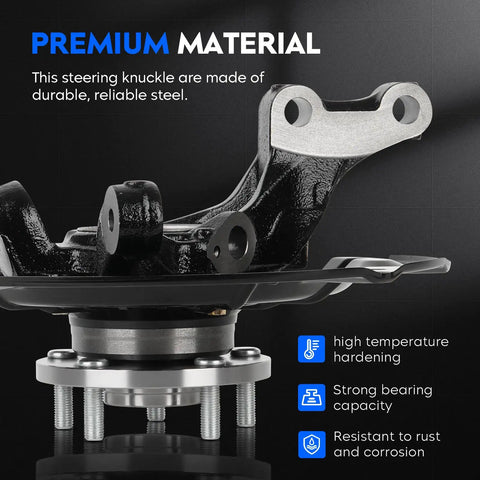 Front Right Steering Knuckle And Wheel Bearing Hub Assembly For Camry 2012 To 2017 2.5L L4 Passenger Side Replacement