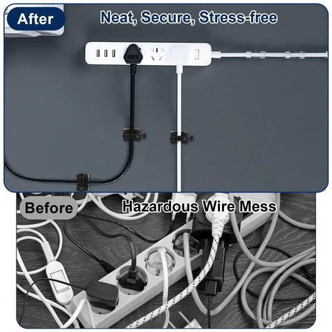Heavy Duty Cable Zip Tie Mounts Kit With 60 Packs Of 8 Inch Nylon Ties, 5M Screws, wall and desk fasteners organizing cables