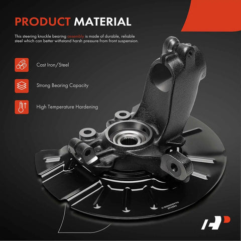 Two Pack Front Left And Right Steering Knuckle And Wheel Bearing Hub Assembly With Dust Shield For Ford Focus 2014 To 2018