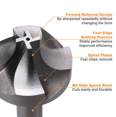 Close-up of Corner Rounding End Mill Set 8 Piece HSS M2 Milling Bits showing form relieved design and four edge slotting