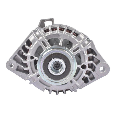 Front view of 110 Amp Drop-In Alternator Replacement For Hyundai Veloster 2013 2017 Kia Forte Forte5 Rio 1.6L 2012 2017 With Start Stop System Bolt-On Direct Fit 37300-2B760 373002B760 High Output