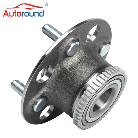 Rear Wheel Bearing And Hub Assembly For Honda Civic 2001-2005 And Acura EL 2001-2005 4 Lug With ABS Plug And Play Ready Replacement Part 512175 With 66mm Hub Pilot And 139mm Flange