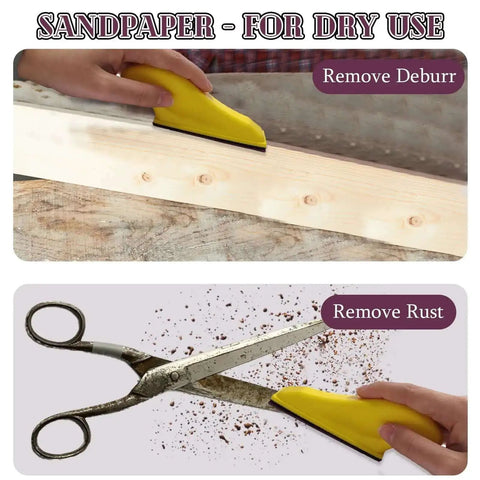 Using Pro Grade 100 Piece Micro Detail Sanding Paper Kit Wet Dry Set with 3.5 Inch Hook And Loop Strips on wood and metal