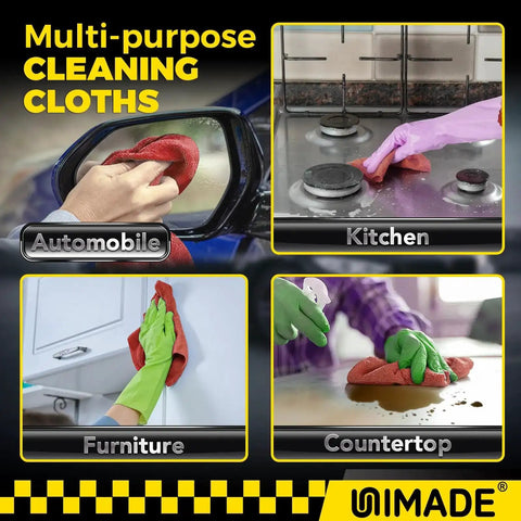 Bulk 200 Pack Microfiber Shop Towels Rags 11.5 By 11.5 Inches Reusable Cleaning Cloths Lint Free High Absorbency Workhorse For Car Auto Garage Kitchen Bar Mechanic Restaurant Red used for cleaning mirror, stove, furniture, countertop