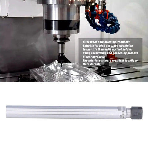 Two Piece Set Straight Shank Collet Chuck Holder Built Tough From 40Cr Plus Carbon Steel For CNC Milling Lathe Tools With Wrench