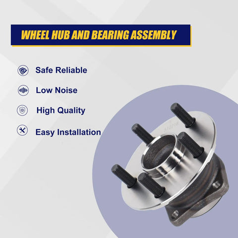 Rear Wheel Bearing And Hub Assembly 512218 Compatible With Toyota Celica 2000 2005 Corolla 2003 2008 Matrix 2003 2008 And Pontiac Vibe 2003 2008 5 Lug Bolts Non ABS