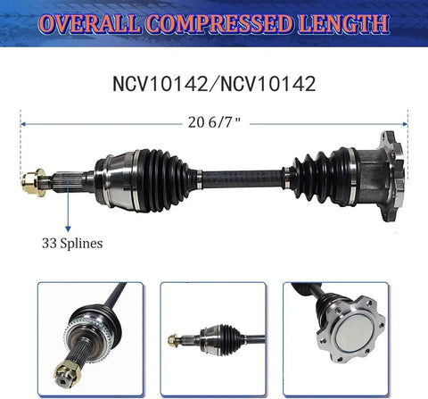 Chevy Silverado 1500 Front CV Axle Pair Left And Right Driver Passenger Side For 1999 Through 2007 Silverado 1500 And Classic