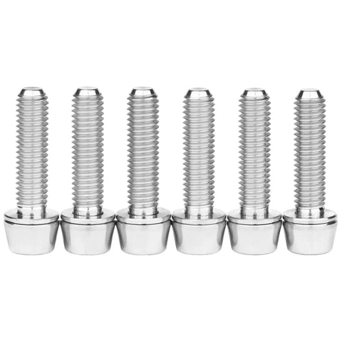 Titanium M5x20mm With Washer Allen Hex Tapered Bolts For Bicycle Stem Pack Of 6 Wanyifa Grade 5 6AL4V Titanium Alloy