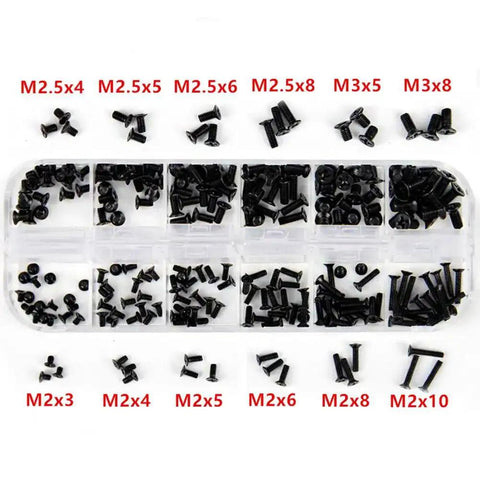 Laptop Screws Replacement Kit, 240 Pieces In M2, M2.5, M3 Sizes, Alloy Steel, assorted screws in plastic box