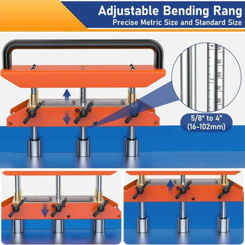 Adjustable Three Station Roller 0 To 90 Degree Large Radius Sheet Roller Bender for aluminum standing seam roofing tools
