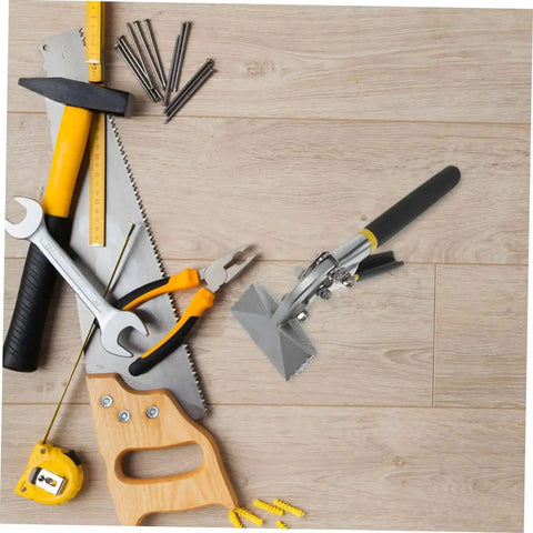 Heavy Duty Hand Seamer Pliers For Metal Bending And Sheet Flattening With Tight Clamp Technology on wooden surface with tools