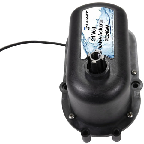 24V Compact Valve Actuator for Pool and Spa Automation, durable motor, tool-free setup, weatherproof design, top view.