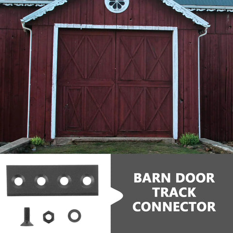Heavy Duty Sliding Barn Door Hardware Track Connector Kit With Metal Flat Plate Bracket for commercial sliding doors installation