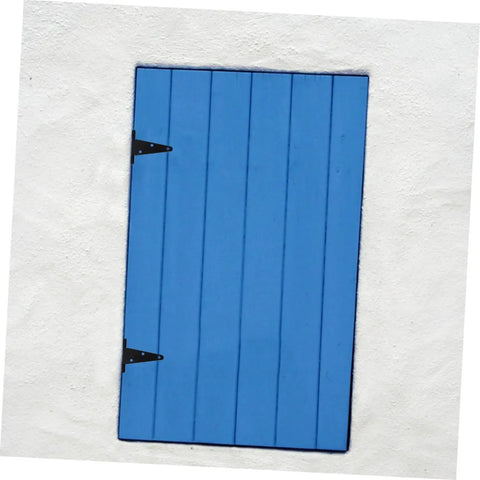 Heavy Duty Extended T Shape Gate Hinge For Wood Gates And Fences With High Load Capacity Easy Mounting Screws Included Shown on Blue Gate