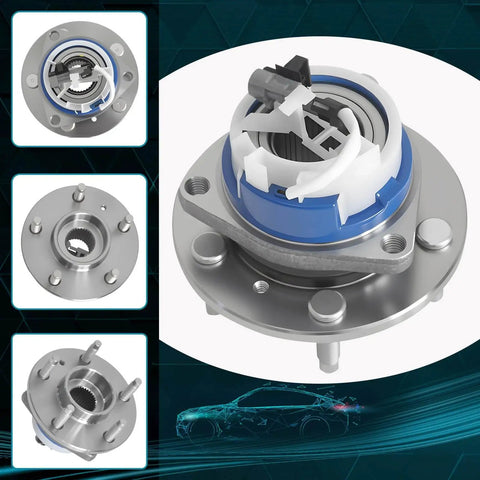 Front Wheel Hub And Bearing Assembly 513179 With Abs 5 Lugs For Buick Century 01-05 LaCrosse 05-09 LeSabre 01-05 Lucerne 06-11