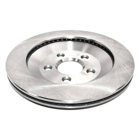 Rear Vented Disc Brake Rotor For Your Ride, Forged Flange For Precise Fit, Smooth ABS Signaling, Water And Debris Seals, Induction Hardened Raceways For Vibration Free Braking, shown in a side view