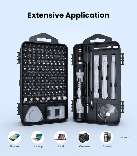 115-In-1 Precision Screwdriver Set With Pro-Grade Magnetic Bits For Phone Computer Watch Laptop MacBook Eyeglasses And Electronics Repair Kit Must-Have Compact Mini Tool Kit With Over 100 Bits AXTH