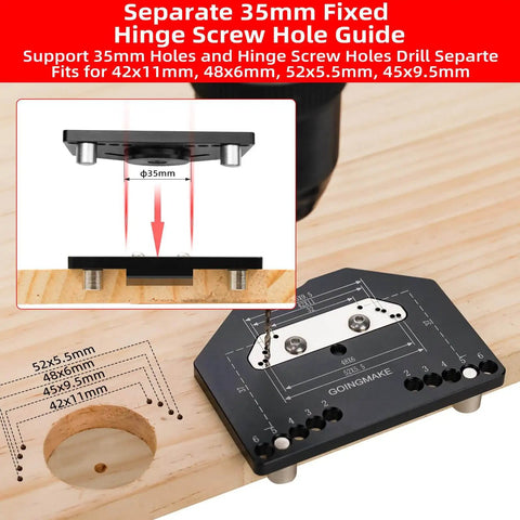3 Axis Concealed Hinge Jig Ultra With Extra 35mm Hinge Hole Drill Guide And Quick Clamp For Metal Cabinet Doors Workhorse