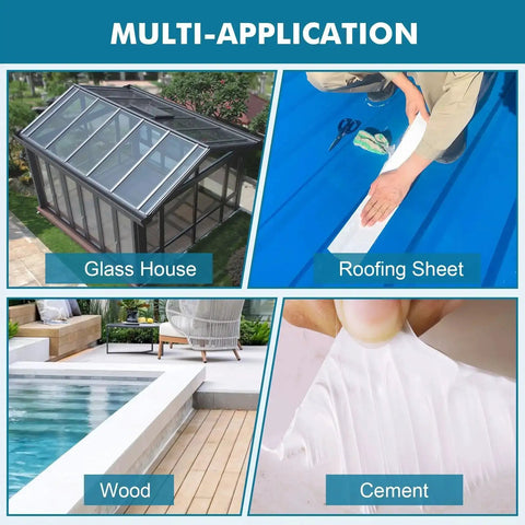 Outdoor Waterproof TPO Butyl Tape 3.94 Inch by 16.4 Feet by 1.6 mm for multi-surface applications including roofing and cement sealing.