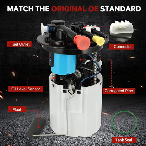 Direct Fit Electric Fuel Pump Module Assembly For 2005 To 2007 GM Minivans And SUVs With 3.5L 3.9L V6 Replaces P76234M FG0406 E3717M