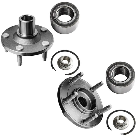 Beefed Up Front And Rear Wheel Bearing And Hub Kit For Ford Escape 2001 To 2012 Mazda Tribute 2001 To 2011 Mercury Mariner 2005 To 2011 Five Lug Pattern