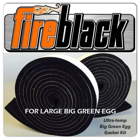 FireBlack 125 Black Nomex self-stick gasket rolls for Large/XL Big Green Egg, two rolls, ultra-temp kit