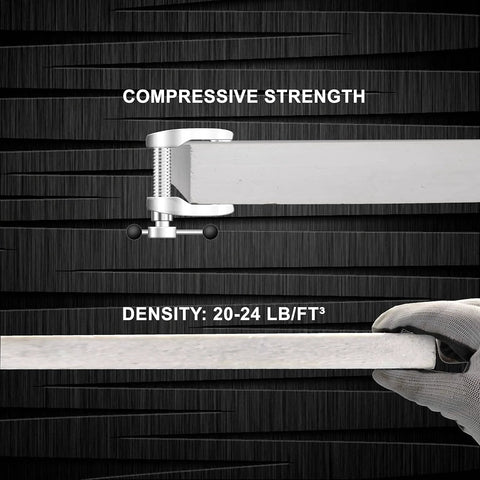 SIMOND STORE ceramic fiber insulation board, 2 in thick, 19.7 x 39.4 in, 2300°F rated, held by gloved hand