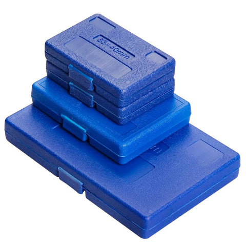 Pro Grade Machinist Square Set for Precision Layout and Machining, blue storage cases for tool kit, four-piece engineer tool kit