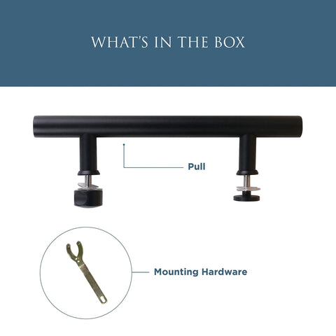 Madison Barn Door Pull Handle Matte Black 12 Inch For Wood Interior Doors Modern Farmhouse Hardware Includes All Accessories