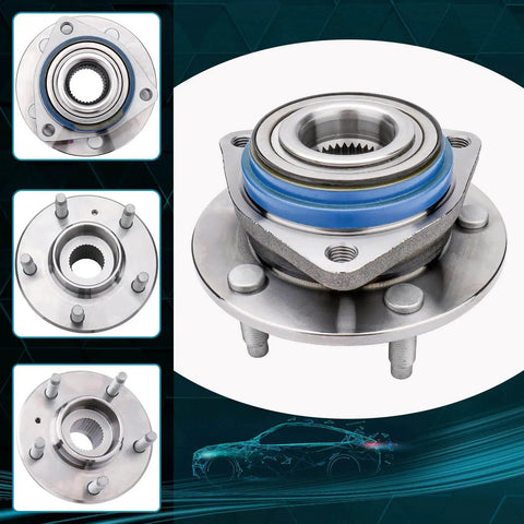 Front Wheel Hub And Bearing Assembly 513121 2 Pack Direct Fit For Cadillac Eldorado Seville DeVille DTS With ABS 5 Lug