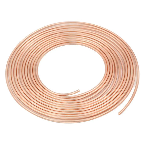 Copper-coated brake line tubing coil for automotive use