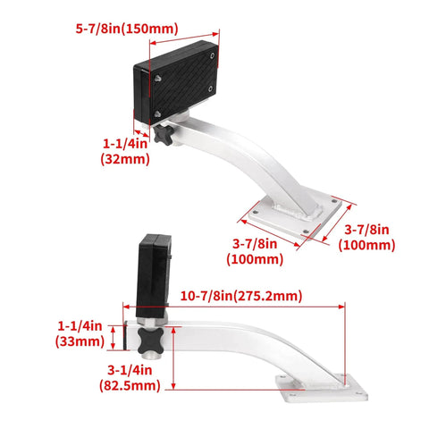 Universal 90 Degree Adjustable Trolling Motor Bracket For Clamp-On Motors Deck Mount Fits Kayaks Canoes And Small Boats