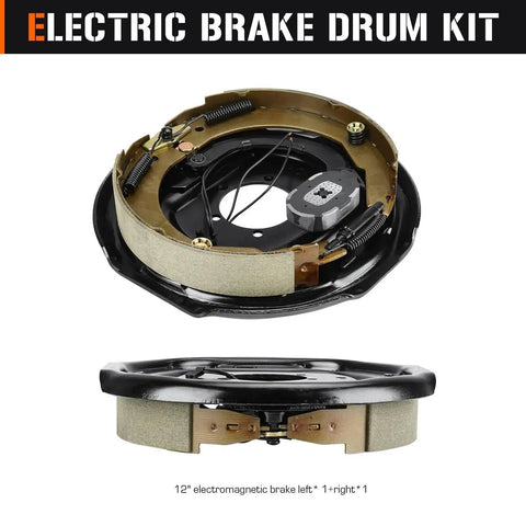 12 By 2 Inch Electric Trailer Brake Kit For 5200 Lb 6000 Lb And 7000 Lb Axles Left And Right Set Bolt On Replacement