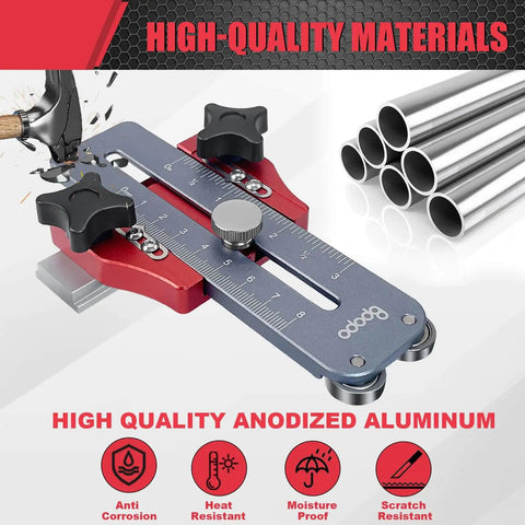 Thin Rip Jig For Table Saws And Routers, anodized aluminum build, anti-corrosion, fits three quarters by three eighths T slots