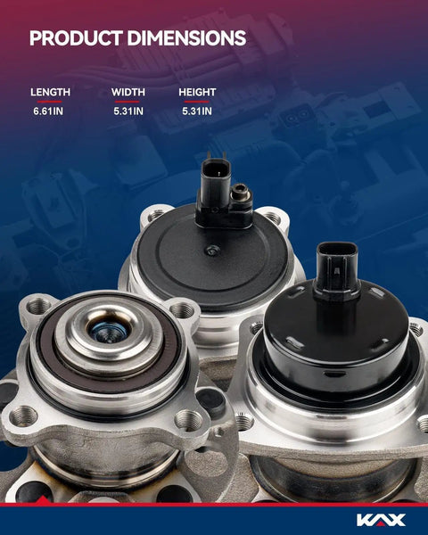 512012 Wheel Bearing Hub Assembly Plug And Play Direct Fit For 1998 2010 VW Beetle And 2000 2004 VW Jetta 5 Lug Dimensions