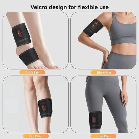 Velcro adjustable heating pad parts for ankle, elbow, calf, knee pain relief using cordless wrist hand heating pad massage for carpal tunnel relief with 3000mAh battery and vibration must have all day relief adjustable heat settings heat wrap for hand arthritis pain relief and wrist pain lifesaver gift for mom and dad.