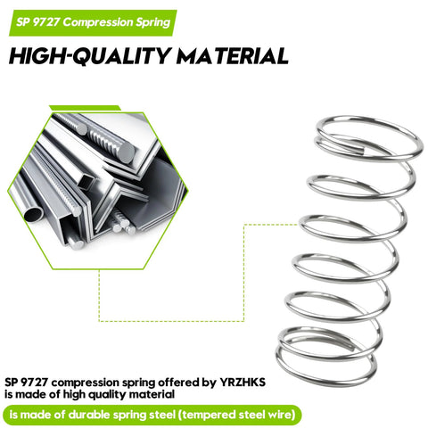 Compression spring, 5/8 in OD, 1-1/2 in length, 0.041 in wire, tempered steel, silver, pack of 4