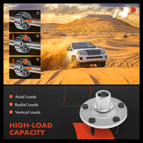 Two Front Wheel Bearing And Wheel Hub Kit For Ford Escape 2001 Through 2012, Mazda Tribute 2001 Through 2011, Mercury Mariner 2005 Through 2011 Heavy Duty Front Hub Assembly With Durable Bearings And Easy Install showcasing high-load capacity.