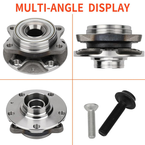 Front Wheel Hub And Bearing Assembly For Audi A4 A4 Quattro A6 RS4 And S4 2002-2008 With AF-I Grease OEM-Grade Wheel Bearing Ready To Install