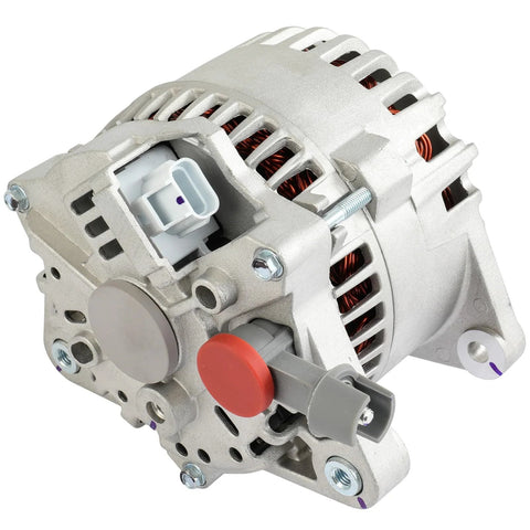 Beefed Up Alternator Compatible With Ford Escape Two Point Oh Liter 2001 Through 2004 And Ford Focus Two Point Oh Liter 2000 Through 2004 OE 8260N 8264N Replacement For Reliable Charging Easy Install Durable Output And Smooth Electrical System Operation, front view