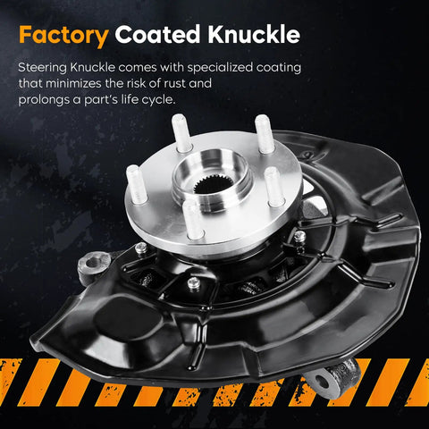 Front Right Steering Knuckle And Wheel Bearing Hub Assembly Compatible With 3.5L Camry 2007 2011 And ES350 2007 2012