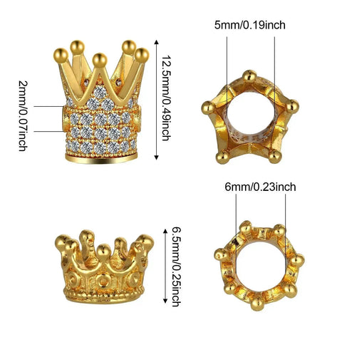80 Pieces King Crown Charm Spacer Beads With Rhinestones For DIY Jewelry Making Supplies Silver Finish Dope Charms Connectors