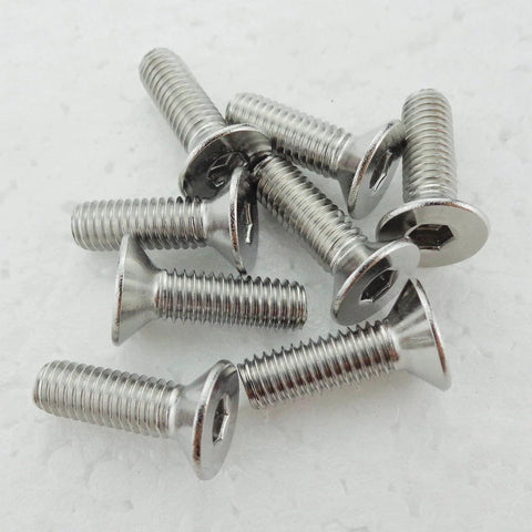 M6 X 20mm Flat Head Socket Cap Screws 304 Stainless Steel Hex Socket Bolts 20 Pieces Countersunk Screws for DIY Builds