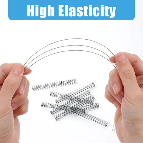 Spring steel wire set, 25 pcs, 40 cm long, 0.6 mm gauge, corrosion resistant for DIY, jewelry and fishing.