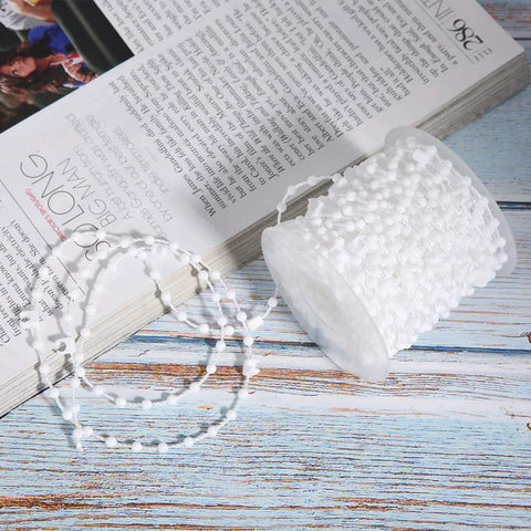 Vertical Bead Cord For Blinds And Curtains on spool, 10M smooth beaded chain for roller blind fittings, practical for shade decoration.