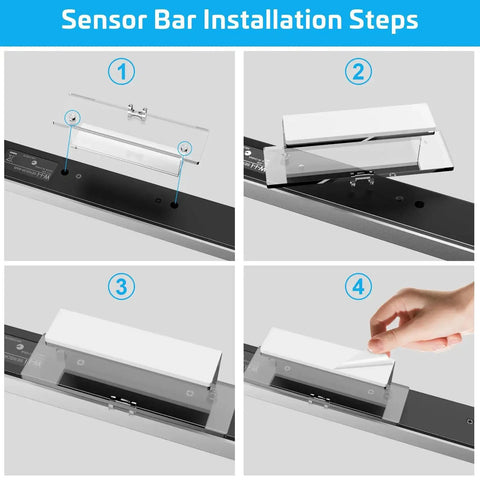Installation steps for Wired Sensor Bar For Wii And Wii U Replacement, Motion Sensor Bar With Precise Infrared Tracking
