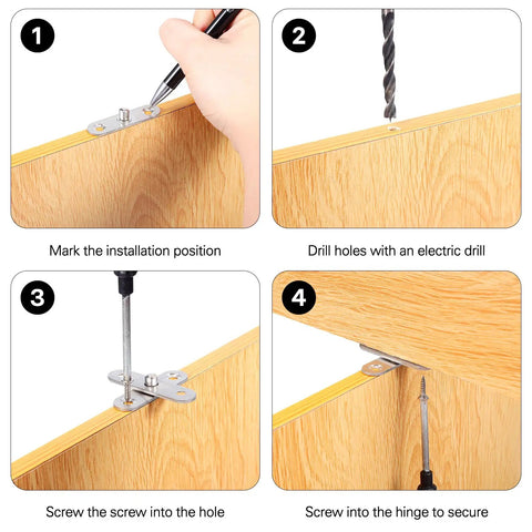 Installation guide for 20 Pack Pivot Hinge With 360 Degree Rotation Hidden Door Hinge 2.2 Inch By 0.6 Inch Stainless Steel